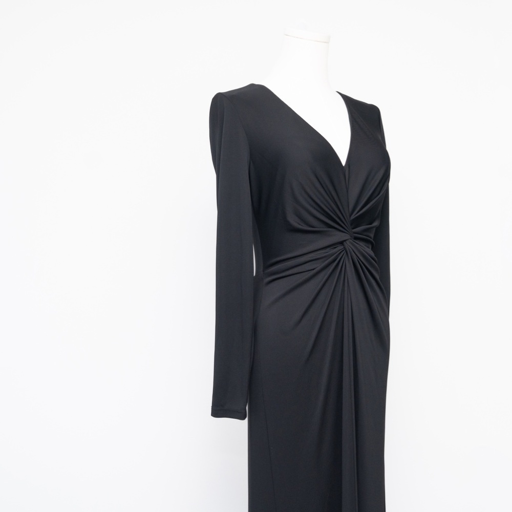 Lauren Ralph Lauren -  Nadira Twist-Front Jersey‎ Stretchy Gown - Picture 9 of 13